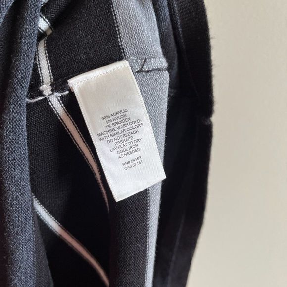 ELIZA J Off The Shoulder Stripe Sheath Dress In Black Ivory Charcoal Wom… - Picture 5 of 8